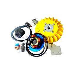 Turning PARMAKIT variable cone advance 19 - 1.5 kg with flywheel billet for Vespa 50 - ET3 - Primavera - PK (yellow fan)