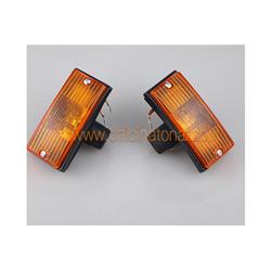 Pair of orange front direction indicator SIEM for Vespa PX - PE - T5