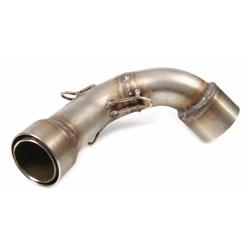 An exhaust manifold to the muffler JL Righthand stainless steel for Vespa PX - PE 200 - 200 Rally