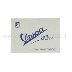 Libretto di uso e manutenzione per Vespa 125 dal 1951 al 1952