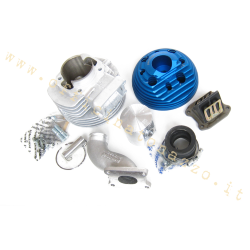 Cylinder PARMAKIT 130cc GT Ø57 aluminum intake lamellar Ø30 central candle with head billet for Vespa Primavera - ET3