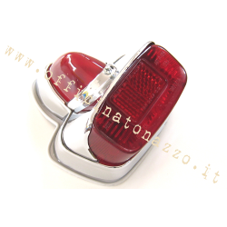 Taillight complete with shiny plastic gasket for Vespa VNB3T> 5T - VBA1T from 110486> - VBB1T> 2T - GS150 by 0087590> - GS160