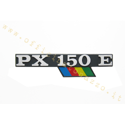 Emblema de capo "PX 150 E" con la bandera del arco iris