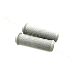 Pareja perillas Ø 24 mm gris para Vespa 50N - L - 50SS - 90 - 90SS - 125 GT - Super - VMA1> 2T> 1968-125 VNA1> 2T - VNB1> 2T - 150 GL - Sprint - 1968 - 180 SS - VL1 / 2 / 3