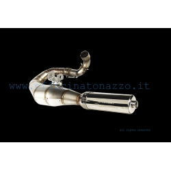 20010000 - Marmitta ad espansione Performance Racing in acciaio inox con silenziatore inox lucidato per Vespa 200