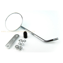 Right rearview mirror round chrome for Vespa