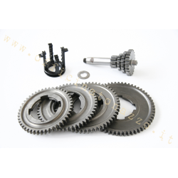 Kit gear gearbox 4 gears complete with multiple and crocera adaptable to 3 gears for Vespa 50 N - L - R - Special - Primavera - ET3