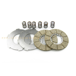 Clutch 2 cork disks with intermediate discs and 6 springs for Vespa 98-125 (from V1T the V15T) (since the V30T V33T)