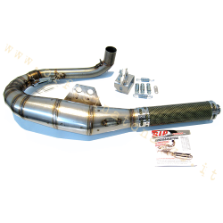 21001000 - Marmitta ad espansione Performance Racing in acciaio inox con silenziatore in carbonio per Vespa 125 - 150