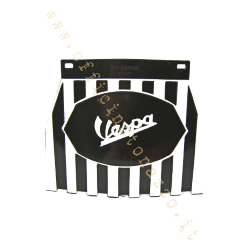 Mud flaps (written with "Vespa" in white) in the rubber model "Europa" black and white