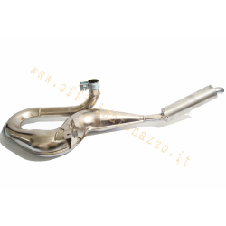 Muffler to Simonini chrome expansion with aluminum silencer for Vespa 200