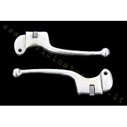 Pair of adjustable levers polished aluminum Sport for all Vespa models