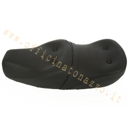 Dual seat foam with lock type black King & Queen for Vespa 125/150/200 - GT - GTR - Sprint Veloce - TS - PX brand SOFT