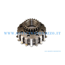 Pinion 23 meshes with primary DRT Z Z 64 Polini straight teeth (ratio 2.78) for clutch springs 8 Vespa