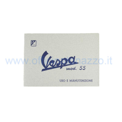 Booklet of use and maintenance for Vespa 125 1955