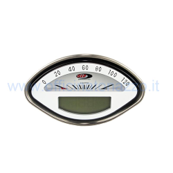 Speedometer and digital tachometer 2.0 with white background for Vespa GT - GL - GS160 - Sprint