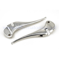 Couple pointed polished aluminum adjustable levers for all Vespa models