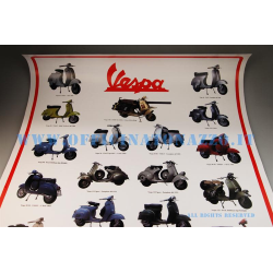 Posters modelos de Vespa, de 1945 a 1979 medidas de 70 x 100 cm