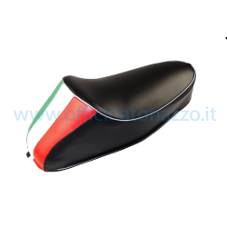 Single seat black springs hump tricolor flag Italy, Vespa 50 R - 50 Special