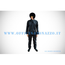 - Tuta impermeabile, giacca e pantaloni, color nero (unisex)