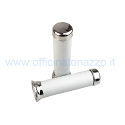 Coppia manopole Ø 24mm grigio e cromate per Vespa PX Millenium