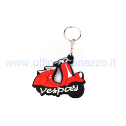 95440100 - Portachiavi Vespa in gomma di colore rosso