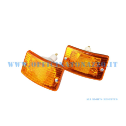 Couple of orange front turn signal for Vespa PK XL-FL2