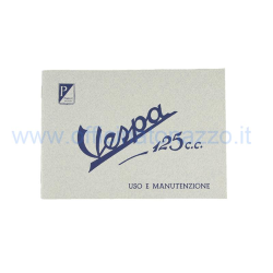 Libretto di uso e manutenzione per Vespa 125 dal 1951 al 1952