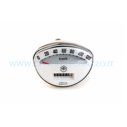 Odometer scale 120km / h white with chrome frame original Piaggio Vespa Primavera - ET3