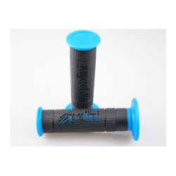 Couple Polini grips bicolor Evolution Big Blue / Black