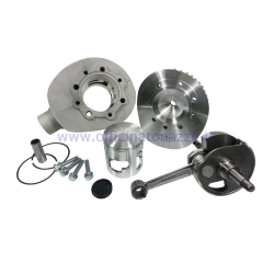 25361001 - Kit cilindro Pinasco Vespa corsa lunga 190 in ghisa candela centrale due travasi in corsa 60mm (25031804 + 25080902) per Vespa Sprint – GT – TS 1a serie – GL – VNB - VBB