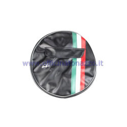 Copriruota di scorta nero con fascia tricolore e tasca portadocumenti per cerchio da 10"