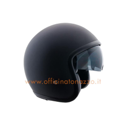 mod casco. 133A VINTAGE, negro recubierto de goma, el tamaño S (55-56 cm)