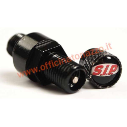 Valvola SIP cerchio SIP,(tubeless), per Vespa/Lambretta,l=30 mm, metallo, nero,avvitabile