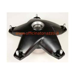 Tamburo freno anteriore a stella nero metal modello con freno a disco per Vespa PX125/150/200 - "98 - MY - "11>