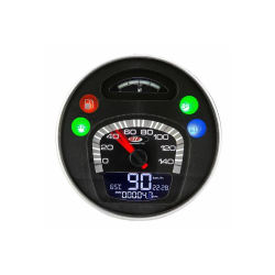 Speedometer and tachometer with black background Digital 2.0 for Vespa PX 125/150/200 Rainbow - Millenium - also suitable for Vespa GTV / GT 60 125-300cc