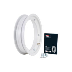 Cerchio tubeless SIP 2.10x10", BIANCO  per Vespa 50-125-150-200, Rally, PX, Sprint ecc (valvola premontata e dadi inclusi)