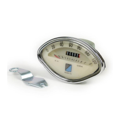 Odometer scale 120km / h white with chrome frame Vespa Primavera - ET3 - Rally