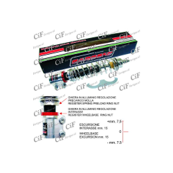 Ammortizzatore anteriore CARBONE HI TECH CROMATO per Vespa PX - PE