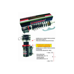 Shock Absorber CARBONE Sport front for Vespa PX - PE