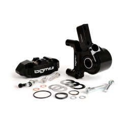 Kit pinza freno a disco BGM colore nero 4 pistoncini e supporto per Vespa PX (compresa di pastiglie)