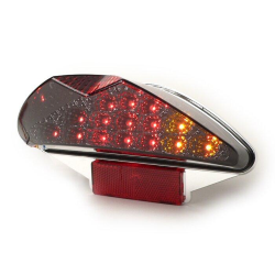 Tail light -BGM ORIGINAL smooth gem 15 LEDs with incorporated turn signals- MBK Nitro (YQ50/L, 2 strokes), Yamaha Aerox (YQ50/L, 2 strokes) - black