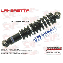 AMMORTIZZATORE POSTERIORE "SEBAC BY HITECH CARBONE" LAMBRETTA LI 3^SERIE