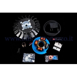 Accensione Parmakit anticipo variabile cono 20 - 1,0 kg con volano ricavato dal pieno per Vespa PK XL - ETS - HP - FL (ventola carbon look)